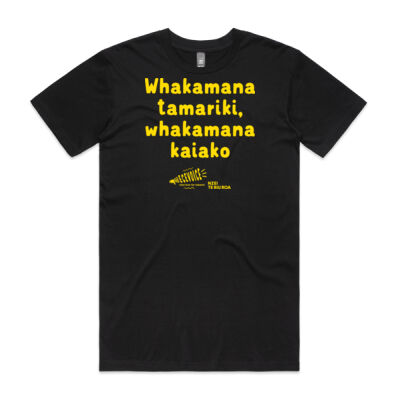 ECE Voice whakamana kaiako text T-shirt (Mens) Thumbnail