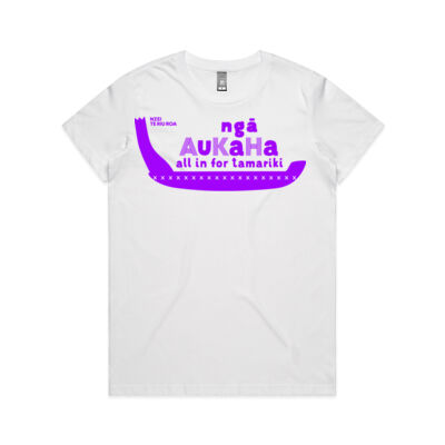 Ngā Aukaha All in for Tamariki waka T-shirt (Womans) Thumbnail