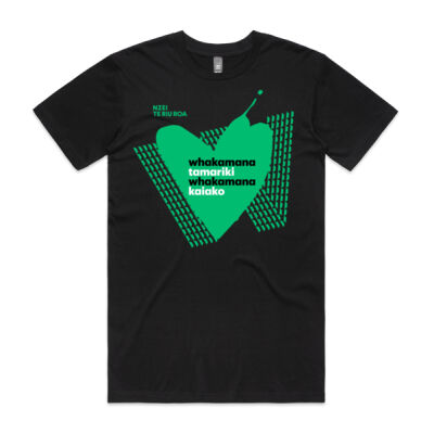 Whakamana-Kaiako-Heart-T’shirt (Mens Black) Thumbnail