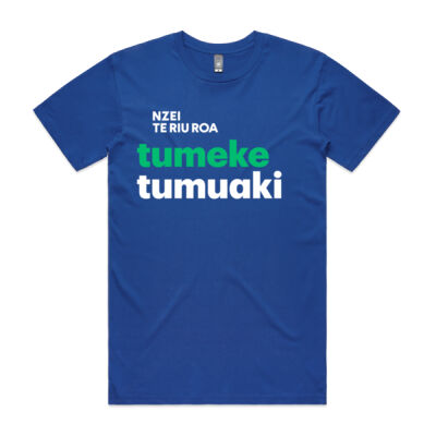 Tumeke-Tumuaki-T’shirt (Mens Blue, Black) Thumbnail