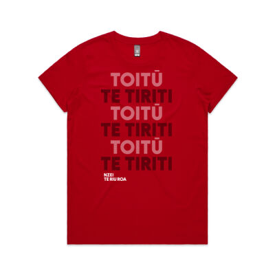 Toitū Te Tiriti (red womans) Thumbnail