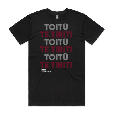Toitū Te Tiriti (black mens) Thumbnail