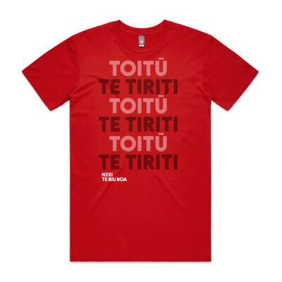 Toitū Te Tiriti (red mens) Thumbnail