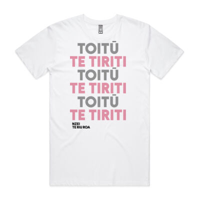 Toitū Te Tiriti (white mens) Thumbnail