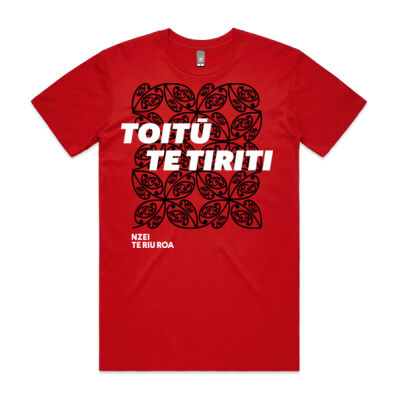 Toitū Te Tiriti (red mens) Thumbnail