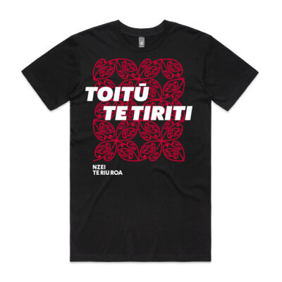 Toitū Te Tiriti (black mens) Thumbnail