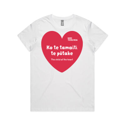 Ko te tamaiti te pūtake heart (womans black & white) Thumbnail