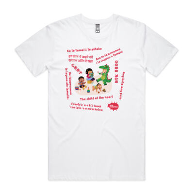 Multilingual child at heart (mens white) Thumbnail